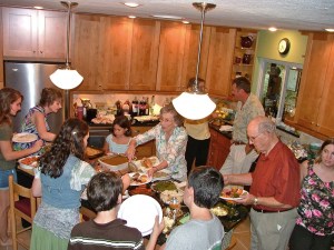 thanksgiving gathering  photo by Derek Maul